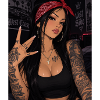 Bandana Glam Tattoo Queen