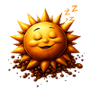 Schlafender Sonnenschein mit Bohnen