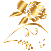 Goldenes Rosen-Ornament