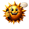 Sonnenlächeln am Telefon