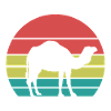 Kamel Silhouette Retro Style