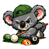 Koala beim Billard