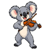 Koala mit Geige