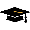 Doktorhut Silhouette Icon