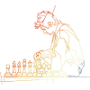 90er Schachspieler