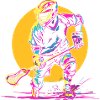 Lacrosse Spieler Synthwave