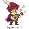 Pixel Barde mit Laute