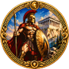 Spartanischer Krieger am Parthenon