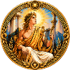 Goldene Sonnenharfe der Muse