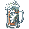 Bierkrug Gesicht
