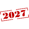 2027 Jahr Stempel