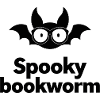 Spooky Bookworm Bat Graphic