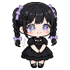 Kosmische Lolita Chibi in Schwarz