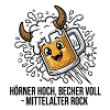 Bierkrug mit Hörnern Mittelalter-Rock