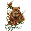Herbstkapybara Walddesign