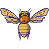 Fette Bienen-Illustration