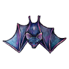 Violette Nachtfledermaus-Illustration