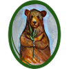 Bear mit Bambus-Wunsch