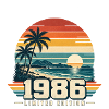 1986 Retro Sonnenuntergang Küstenedition