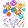 Weltraum Ballon-Abenteuer