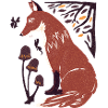 Herbstfuchs im Pilzwald