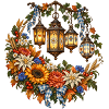 Festlaternen mit Alpenblumen & Edelweiß