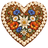 Lebkuchenherz mit Edelweiß & Alpenblumen