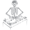 Skeleton DJ Halloween Vibes