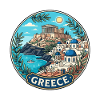 Griechenland Reiseabzeichen Akropolis Santorini-Inseln