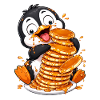 Pinguin Pfannkuchen Sirup Süßer Cartoon