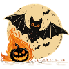 Halloween Fledermaus Mondschein