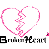 Zerbrochenes Herz Neon Pink