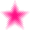 Pinke Sternen-Dot Halftone