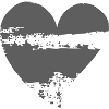 Zerfetztes Herz in rauer Textur