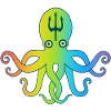 Mehrfarbiger Oktopus