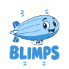 Ich liebe Blimps – fröhliche Luftschiff-Karikatur