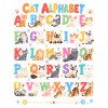 Katzenalphabet Farbenbuchstaben