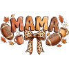 Herbst-Fußball Mama Leopard Bow