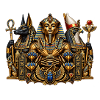 Pharao mit Anubis & Horus – Ägypten