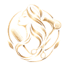Goldene Haarstyling Silhouette