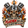 Flammender Skull mit Motorwerkzeug