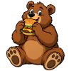 Lustiger Bär mit Burger – Burger Liebe