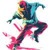 B-Boy Cartoon Stil