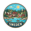 Schweden Reiseabzeichen Dala Pferdearchipel
