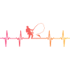 Angeln Herzschlag Angler Fischen