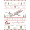 Weihnachtspullover mit Flugzeugmotiv