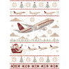 Weihnachtspullover mit Flugzeugmotiv