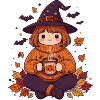Cozy Halloween Witch Pumpkin Spice