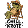 Chill-Kröte – Schildkröte im Liegestuhl
