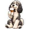 Schafpudel mit Latte Macchiato